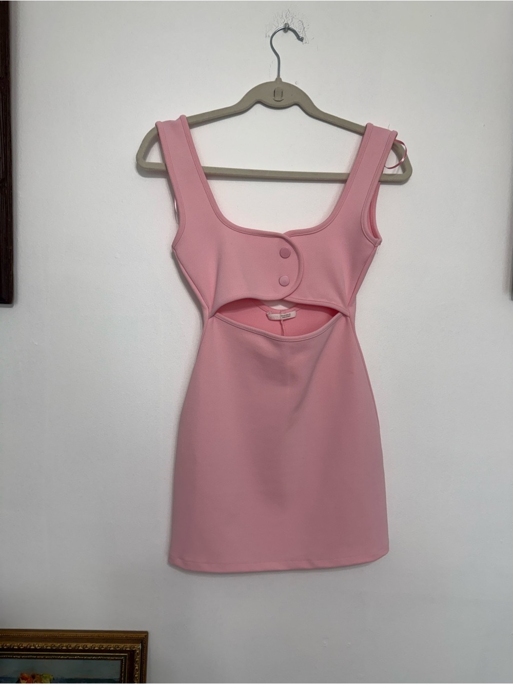 Zara Pink Cutout Mini Dress